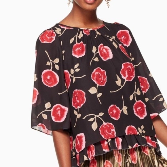 Kate Spade Hazy Rose Double Layer Top Blouse - Picture 1 of 13